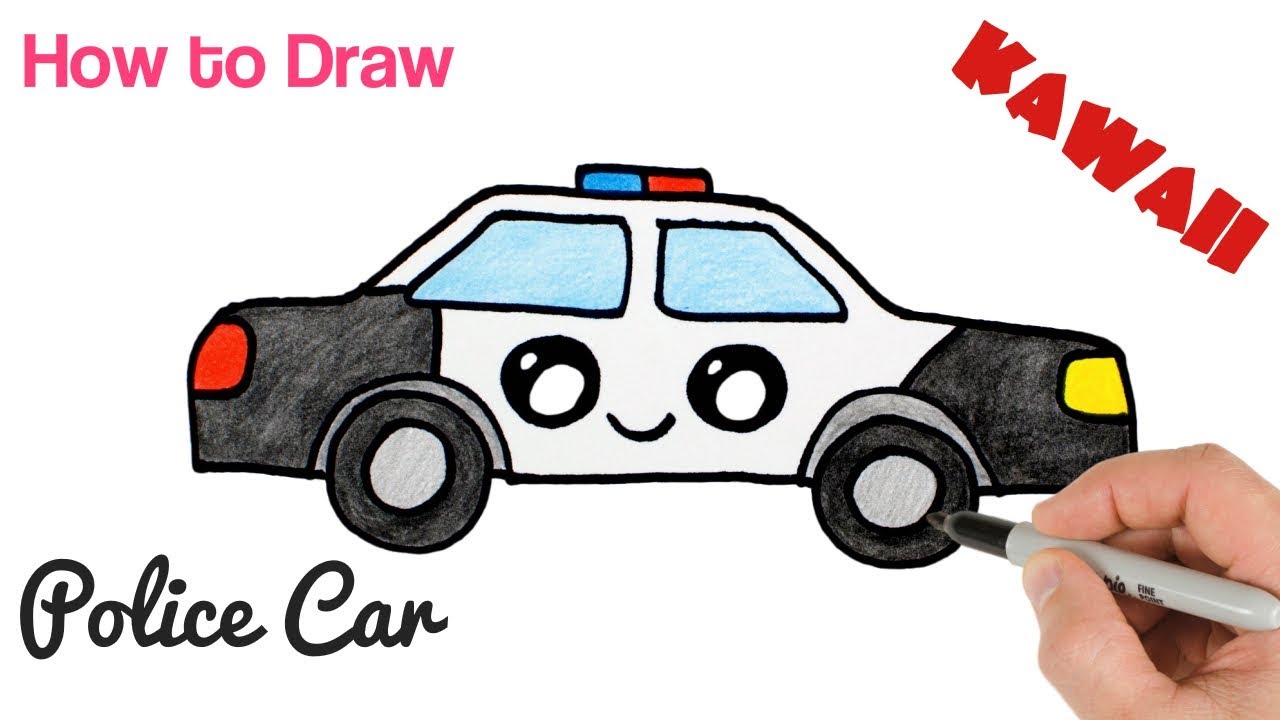 How To Draw A Simple Police Car