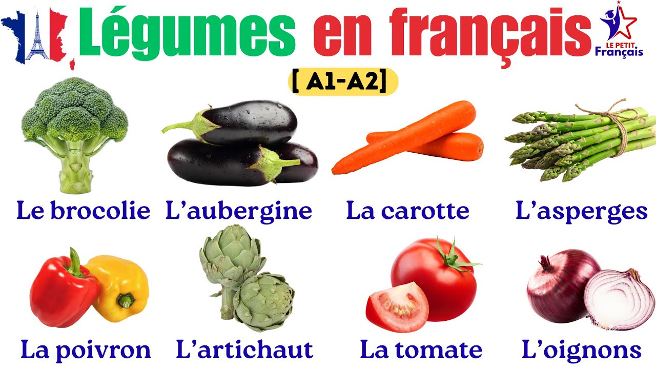 Les légumes en français 🇫🇷 | Learn Vegetables Fast! (A1-A2) |Vocabulaire Français Débutant