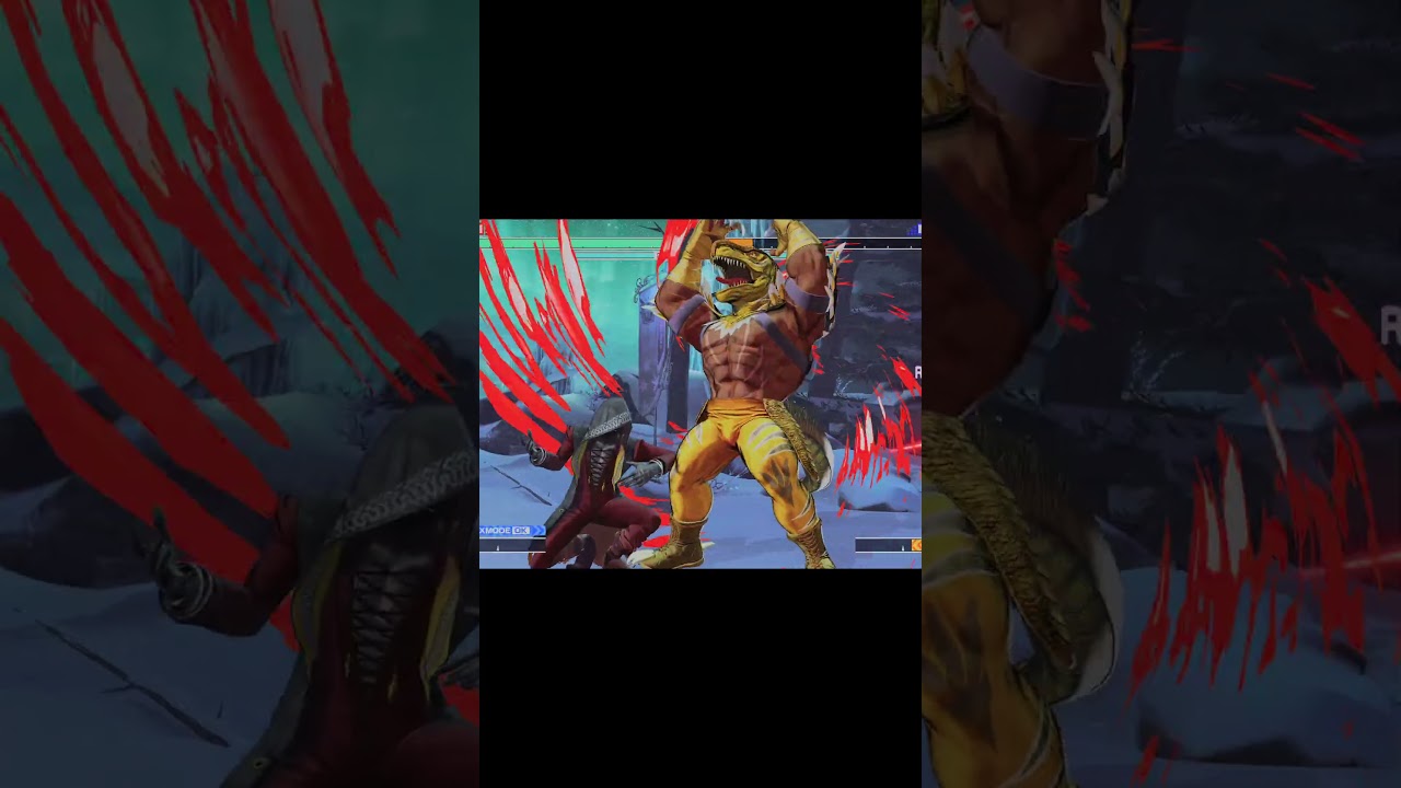 Dinosaur Wrecking Havoc in KoF XV - Gamurai 4K 