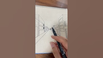 Easy One-Point Perspective City Street Drawing Tutorial