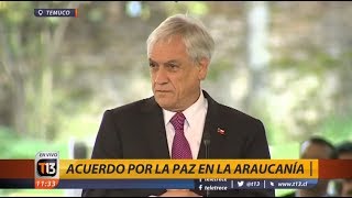 Gobierno anuncia nuevo plan para el "desarrollo y la paz" en La Araucanía