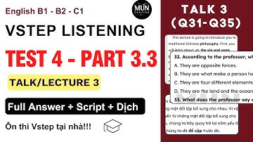 EP 4. VSTEP PART 3 Talk 3 | Cải thiện kỹ năng nghe Vstep sau 30 ngày | English listening