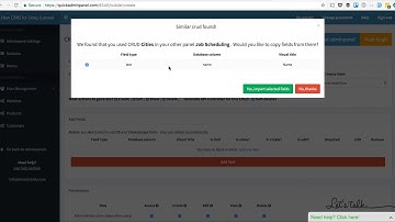 QuickAdminPanel - Suggest fields from previous CRUDs