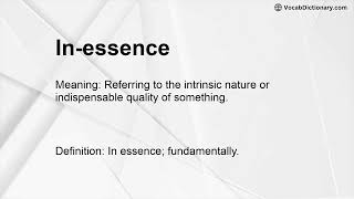 In-essence Meaning
