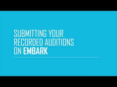 Submitting Your Recorded Auditions on Embark