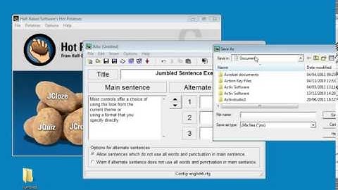 Hot Potatoes Jumbled Sentence (JMIX)