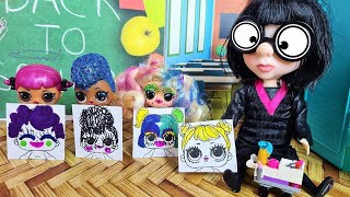 CARTOONS DOLLS LOL SURPRISE🤣 Jokes at school, 3 markers challenge, slime for a teacher🤣 Collection