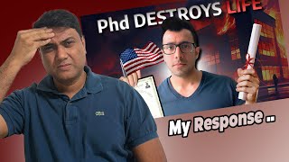 My Reaction to "PhD Destroys Your Career! Dark Side!" @HarnoorSinghOfficial (Hindi Video)