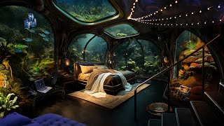 Aquarium Bedroom | Under the Sea Living | Relaxing Underwater and Bubbling Sounds for Sleep | 10 hrs