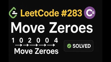 LeetCode 283: Move Zeroes | C# Solution | Two Pointer Approach |