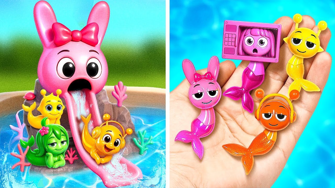 I Made Sprunki Waterpark For Mermaids 🌊 *Summer Miniature DIY Pool*