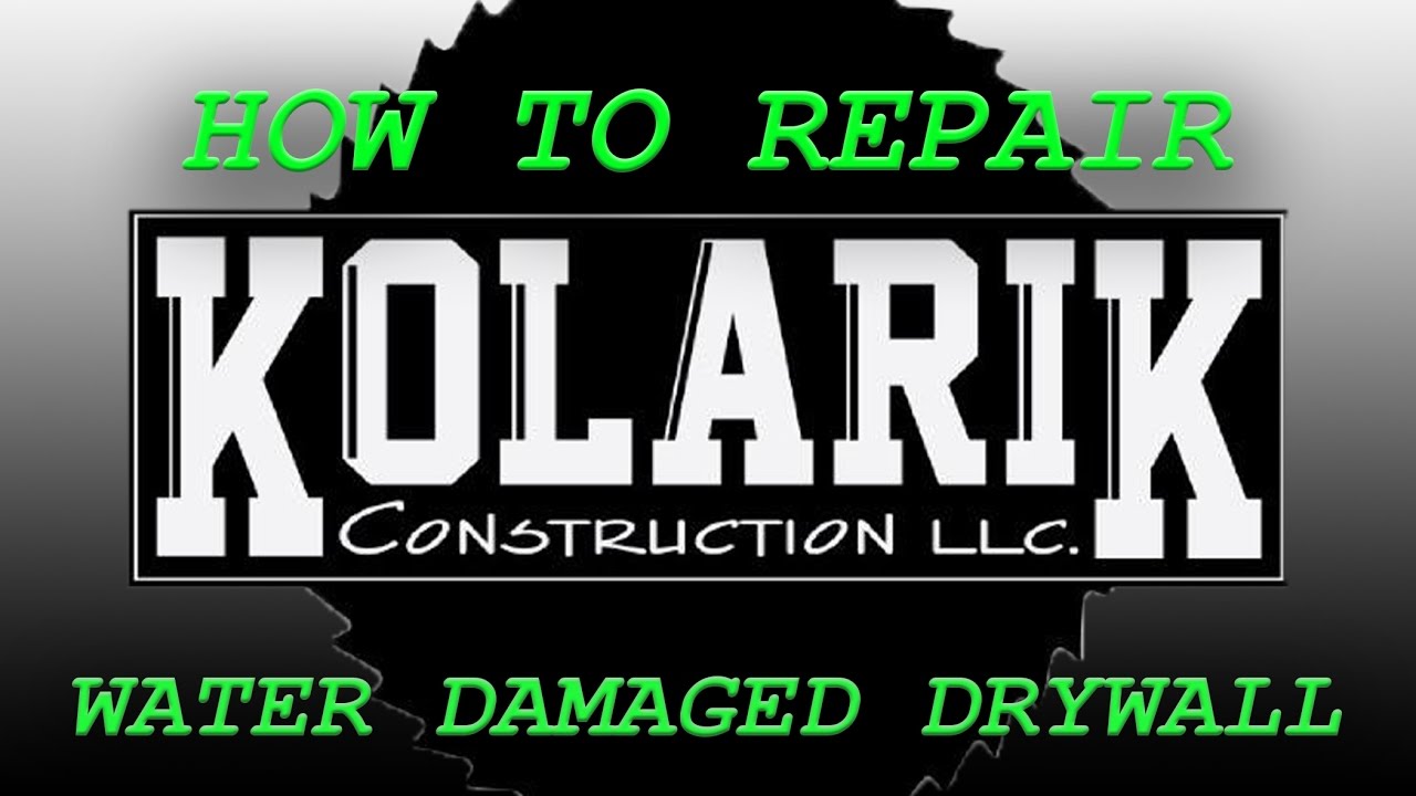How to repair water damaged drywall - YouTube
