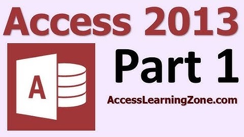 Microsoft Access 2013 Tutorial Level 1 Part 01 of 12 - Database Terminology