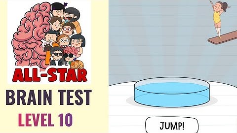 Brain Test All Star Level 10 | She must do a dive jump successfully | Walkthrough