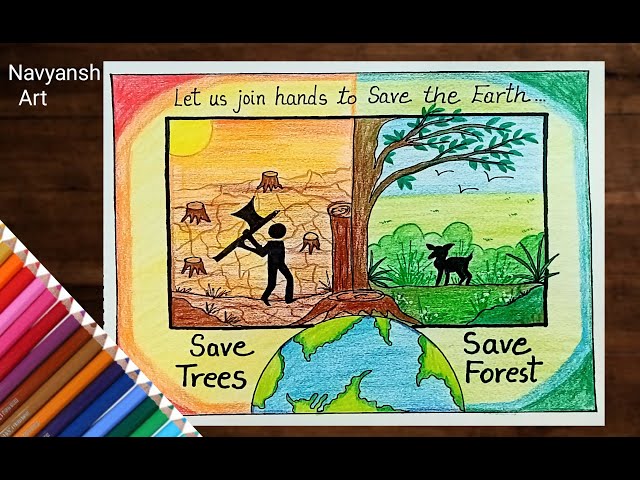 How to Draw a Cartoon Forest in a Few Easy Steps | Easy Drawing Guides