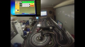 Scalextric SSD V8 Supercar racing with RCS64 Variable Speed Pace Cars