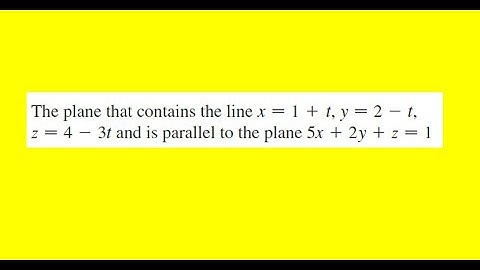 Find an equation of the plane