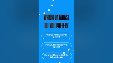 MS SQL vs MYSQL #MSSQL #MySQL #DatabaseBattle #WebDevelopment #techcomparisons