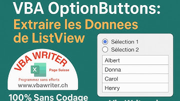 VBA OptionButtons: Extraire les Données de ListView - Sans Codage 106_VbaWriter.ch