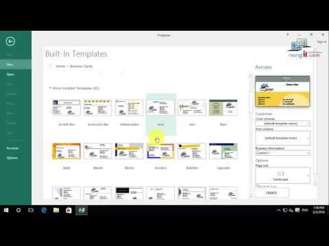 สอนวิธีทำนามบัตรด้วย Microsoft Publisher 2016 2013