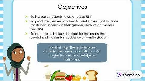 FYP video presentation-Diet Optimization for Student using ILP