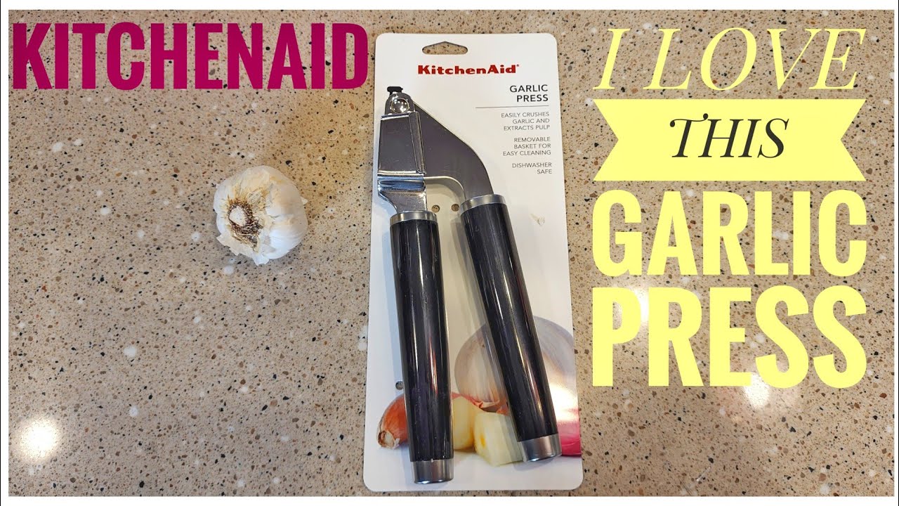 REVEIW KitchenAid Classic Garlic Press HOW TO PRESS GARLIC TO GET PASTE 