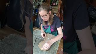 Bag Violin: Gluing Studs to the Back