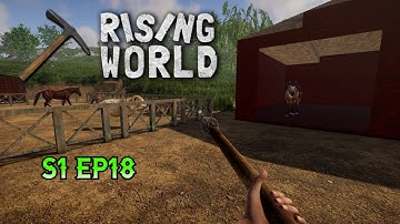 Chickens, Sheep, Horses & A New Stable! 🐑🐥🐎🔨 | Rising World Gameplay S1 Ep18