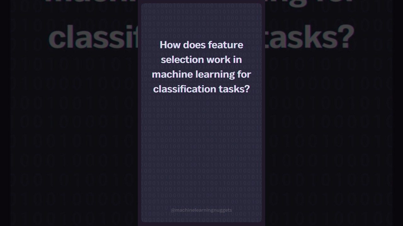 Feature Selection for Classification #machinelearning #datascience #artificialintelligence #shorts