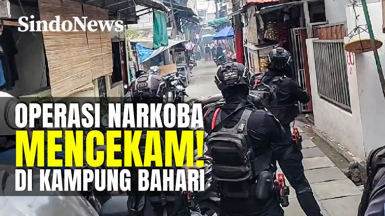 Tegang! BNN dan Brimob Gerebek Kampung Narkoba di Tanjung Priok | Sindo Trending