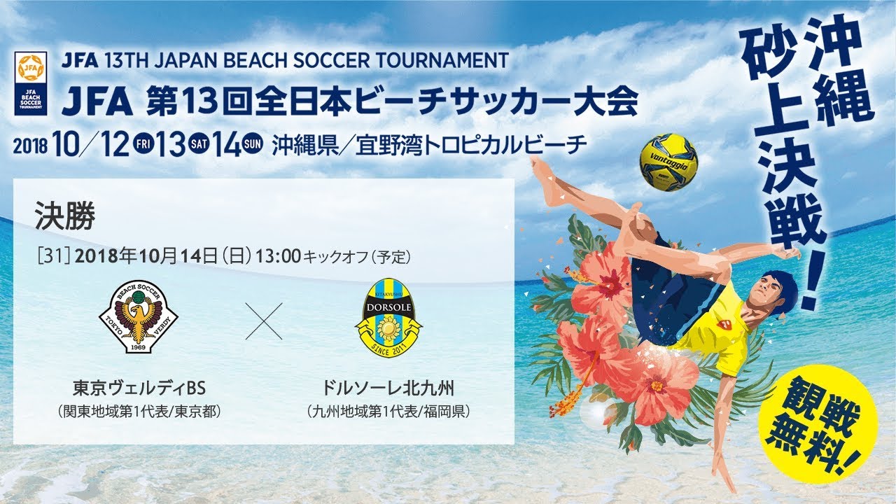 Jfa第13回全日本ビーチサッカー大会 東京vが最終ピリオドで逆転し連覇 サッカーキング