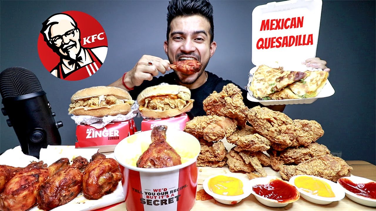 Kentucky Fried Chicken (KFC) & Quesadilla Indian MUKBANG Akshanshu