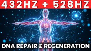 Detailed 432 Hz + 528 Hz Healing Frequency Music: Activate DNA Repair & Full Body Cell Regeneration Profile