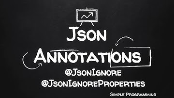 Jackson Annotations | @JsonIgnore | @JsonIgnoreProperties | Example | Simple Programming