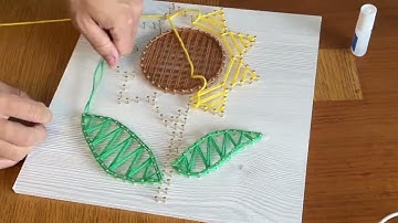 Sunflower String Pin Art DIY kit