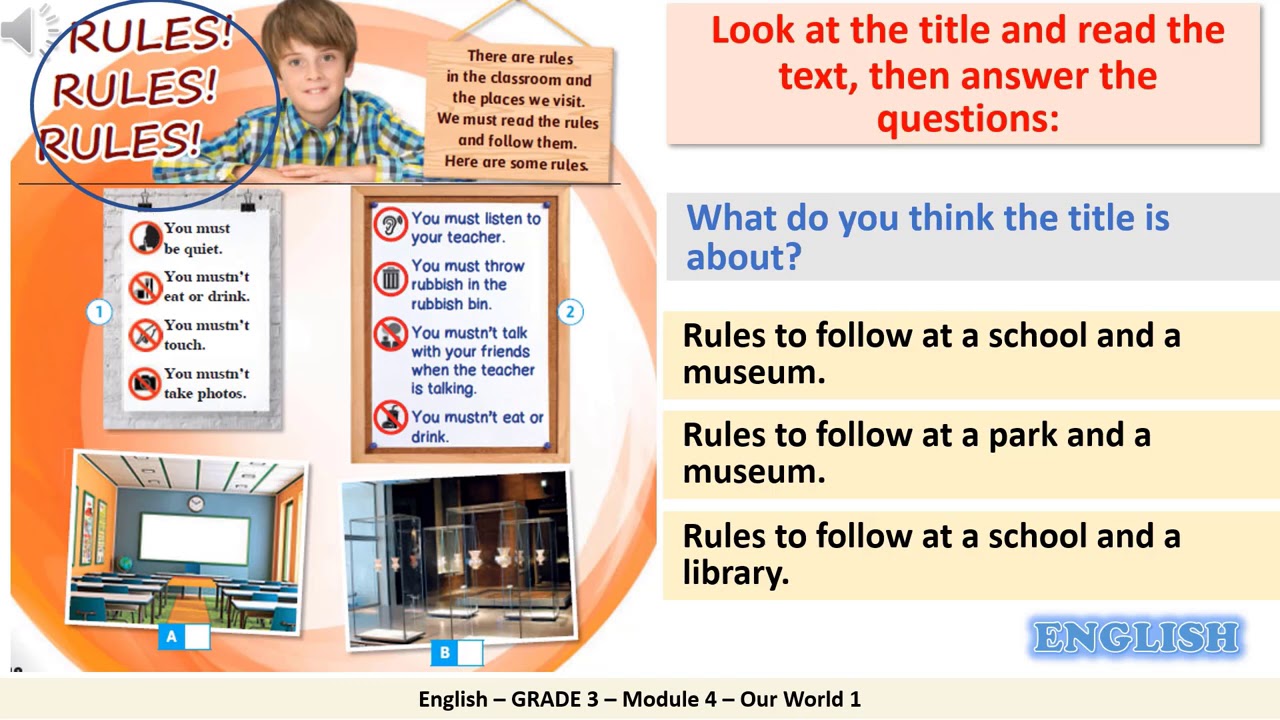 Grade 3 English Module 4 Our World 1 - YouTube