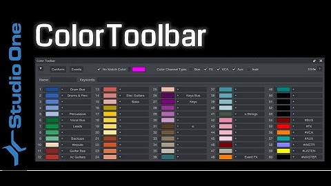 Color Toolbar v2 for Studio One