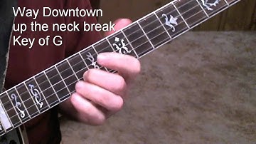 Way Downtown up the neck - Tom Adams banjo lesson - Mar 2012