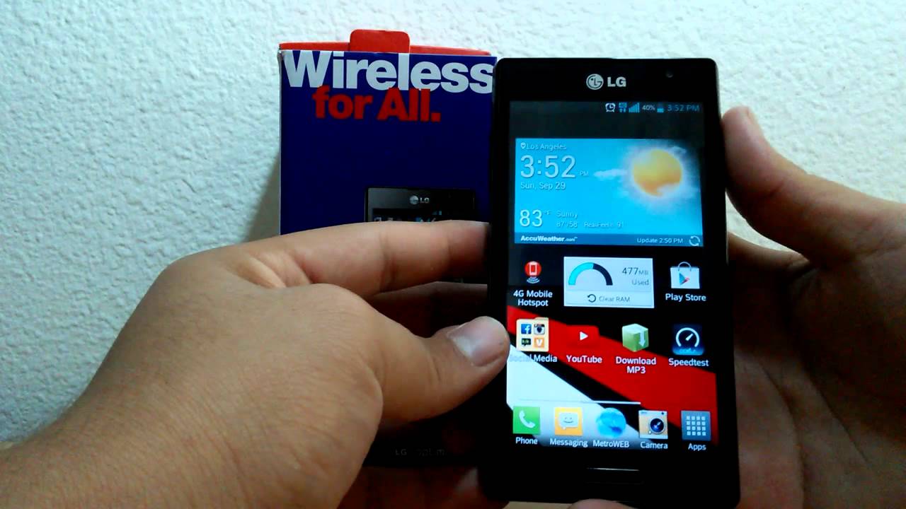 MetroPCS LG  Optimus L9 Review YouTube