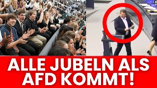 Plötzlich jubeln alle los, als endlich die AFD dran ist!