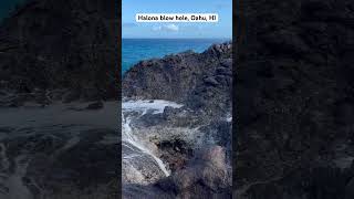 4K Halona blowhole x2 geology water nature ocean science