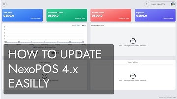 How To Update NexoPOS 4.x