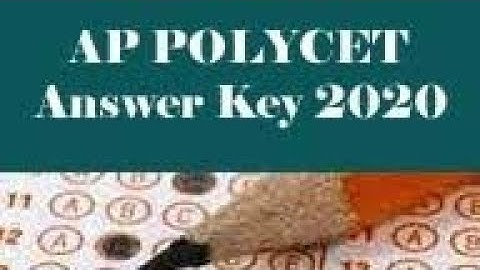AP POLYCET 2020 KEY | AP POLYCET 2020 ANSWER KEY
