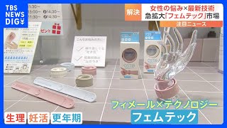 5兆円規模に？「フェムテック」市場が急拡大　生理、妊活、更年期…女性の悩みを最新技術で解決｜TBS NEWS DIG