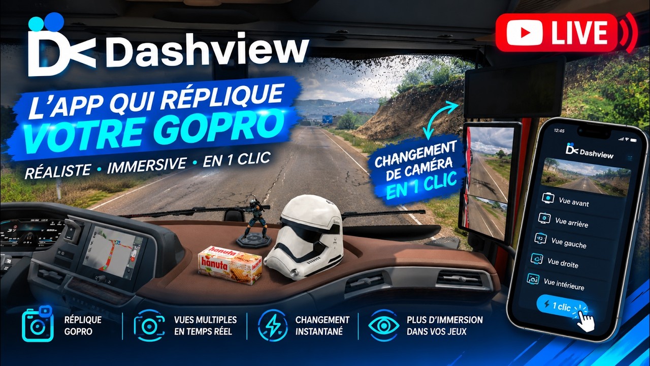 Caméras GoPro illimitées avec DASHVIEW sur ETS2 ! - YouTube