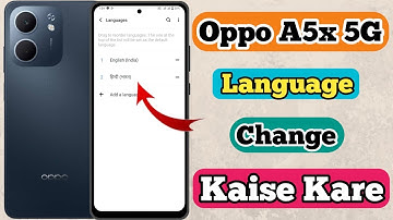 How To Change Language Setting On Oppo A5x 5g // Oppo A5x 5g Language Change Setting Kaise On Kare