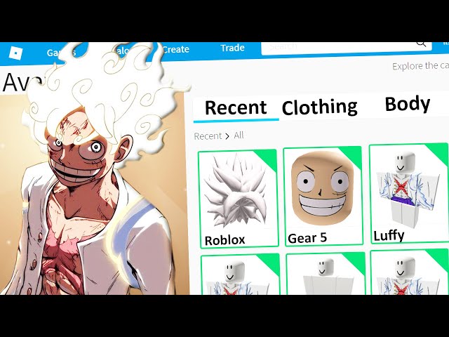 how to make luffy in roblox gear 5｜TikTok Search