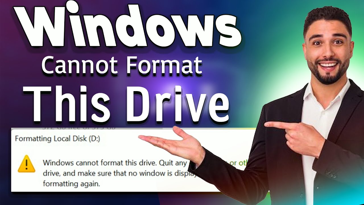 How to Fix Windows Can't Format Drive Error Fast! - YouTube
