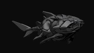 Dunkleosteus Machine Swim Animation Extended