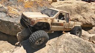 Scale RC Crawlers on Waterfront Rocks